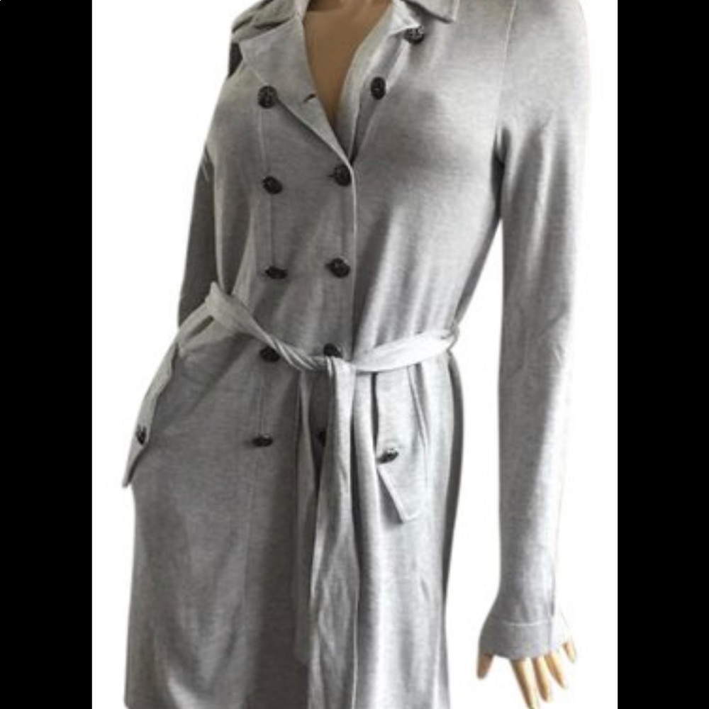 {Free People} knit button trench sweater gray - Picture 2 of 8